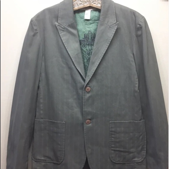 Guess Jeans Men’s Sport Jacket Blazer Khaki Green 2 Button M - Picture 2 of 13